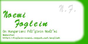 noemi foglein business card